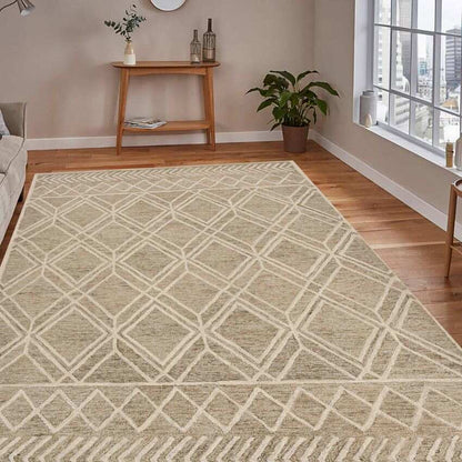 Sand Wool Vista Hand Tufted Rug Carpet