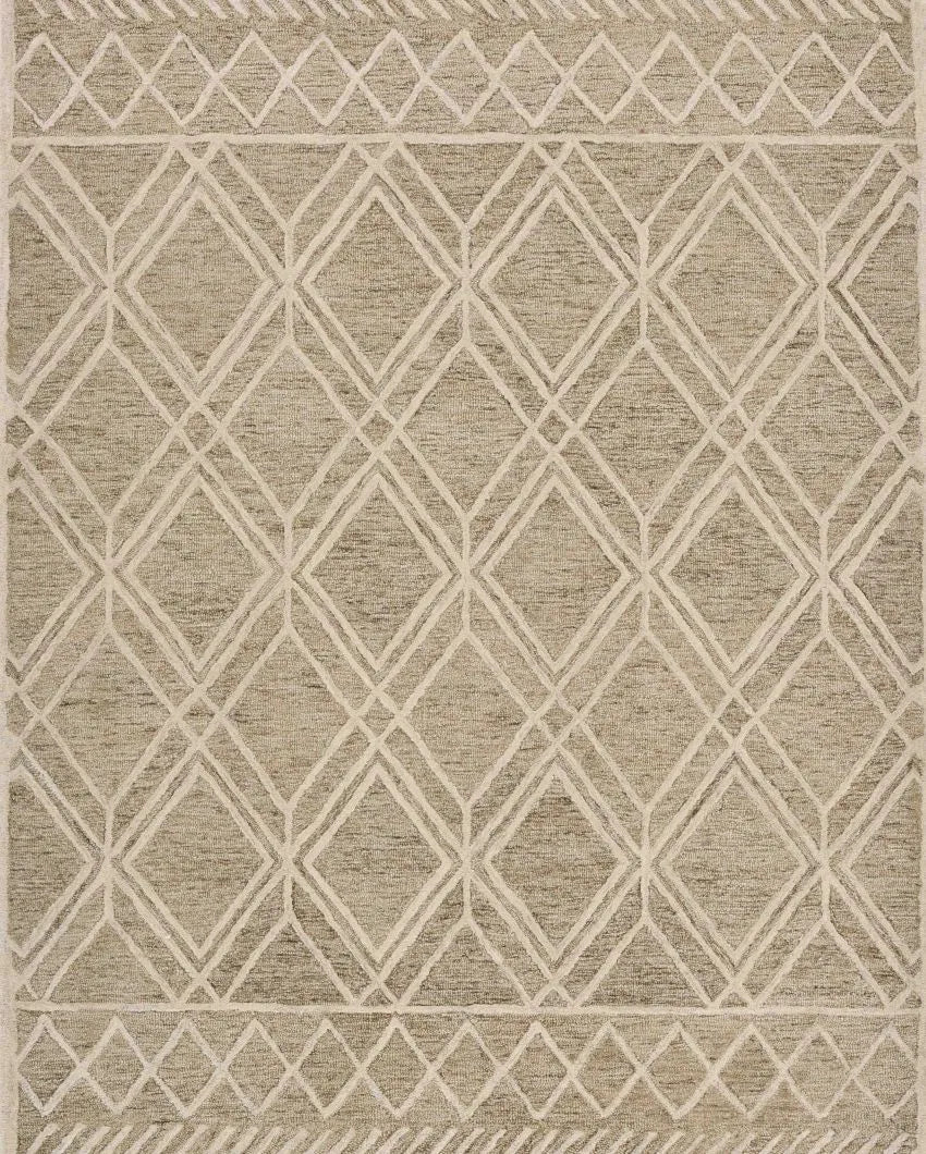 Geometric Pattern Hand Tufted Carpet | 10 x 8 Feet