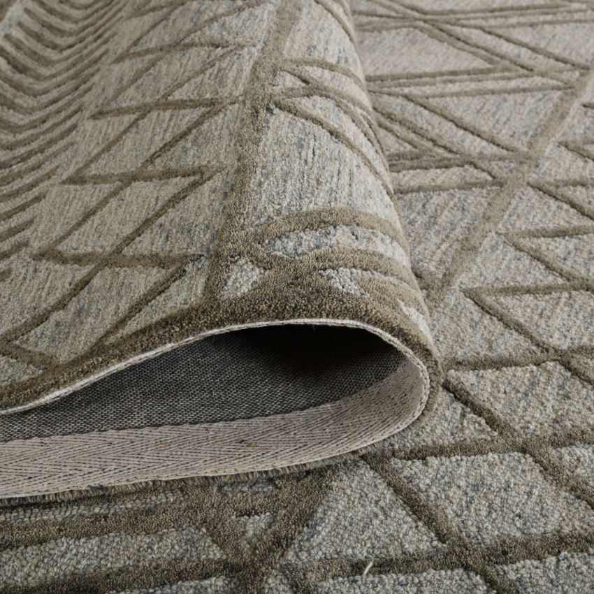 Gray Wool Vista Hand Tufted Rug Carpet