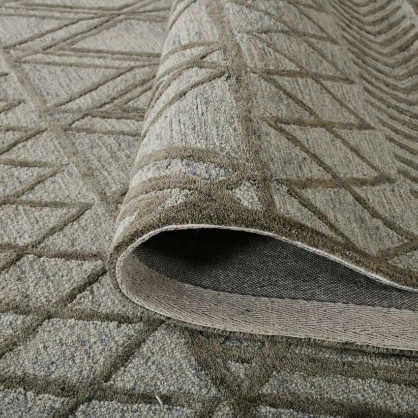 Gray Wool Vista Hand Tufted Rug Carpet