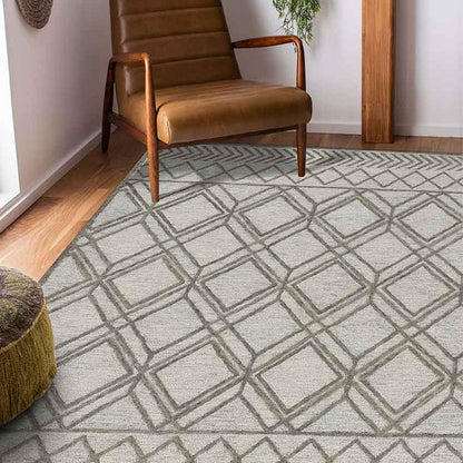 Gray Wool Vista Hand Tufted Rug Carpet