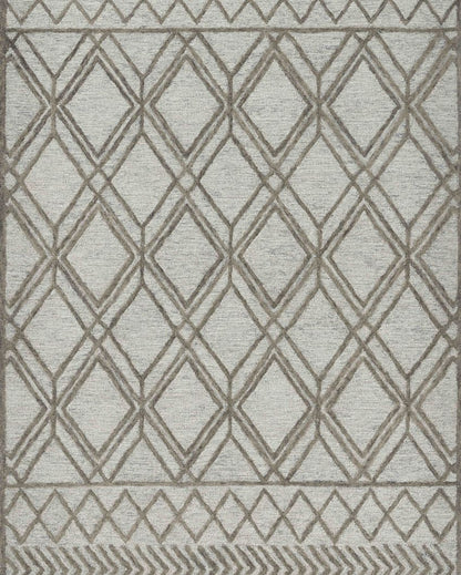 Geometric Pattern Hand Tufted Carpet | 10 x 8 Feet