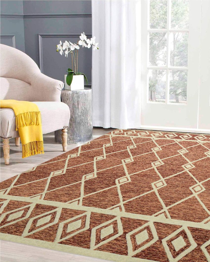 Red Wool Vista Hand Tufted Carpet | 6x4, 8x5 ft 6 x 4 ft