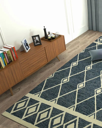 Wool Geometric Pattern Hand-Tufted Rug Carpet | 8 x 10 Feet