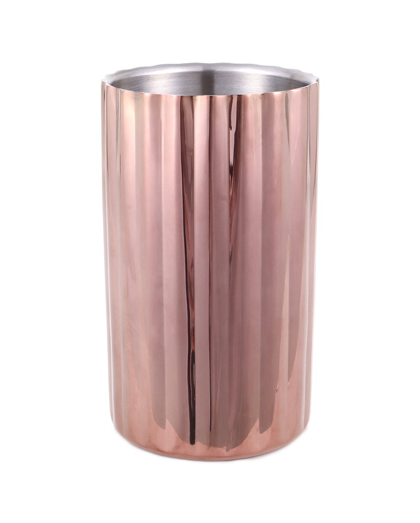 Stylish Artistic Fluted Wine Chiller Bucket | 5 x 10 inches