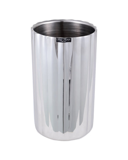 Stylish Artistic Fluted Wine Chiller Bucket | 5 x 10 inches