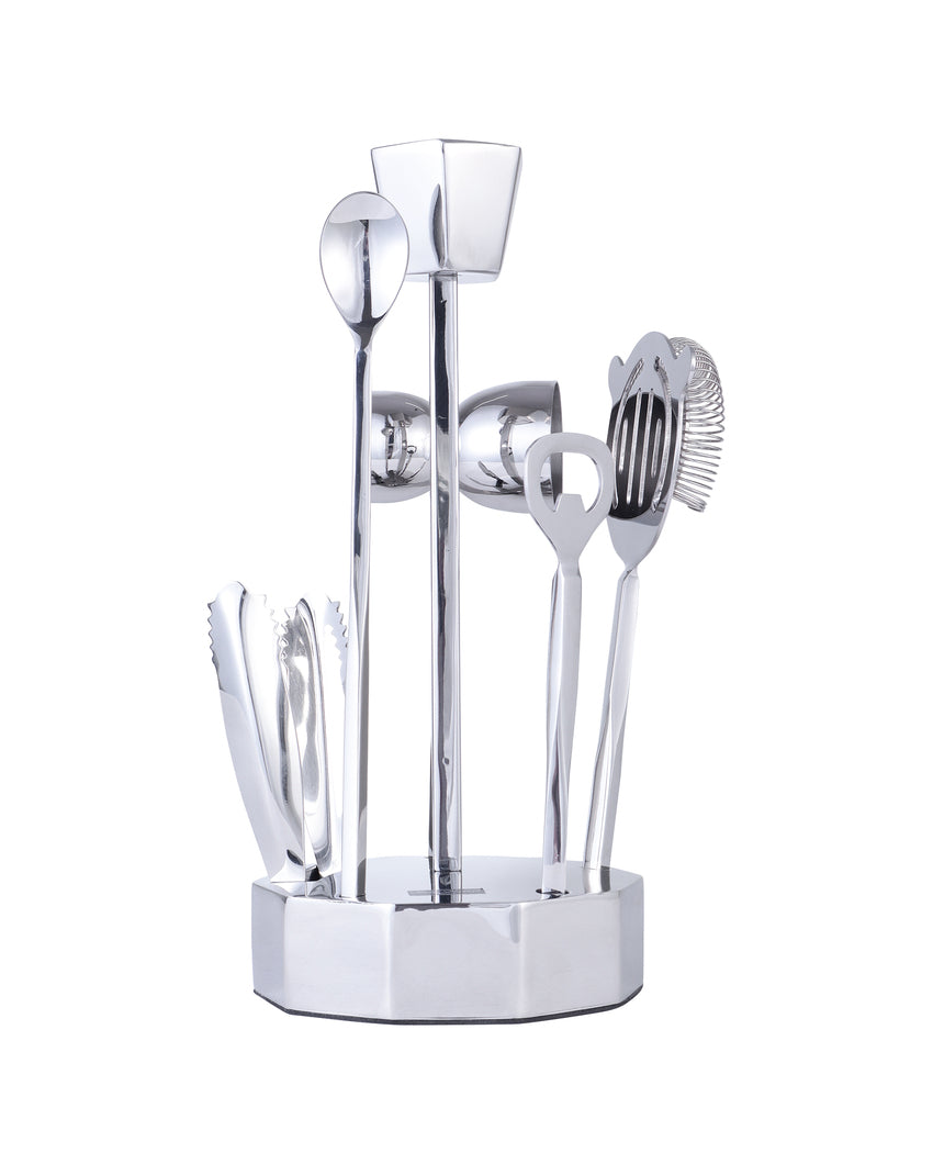 Exclusive Sophisticated Aura Bar Cutlery Set With Holder | 5 x 12 inches