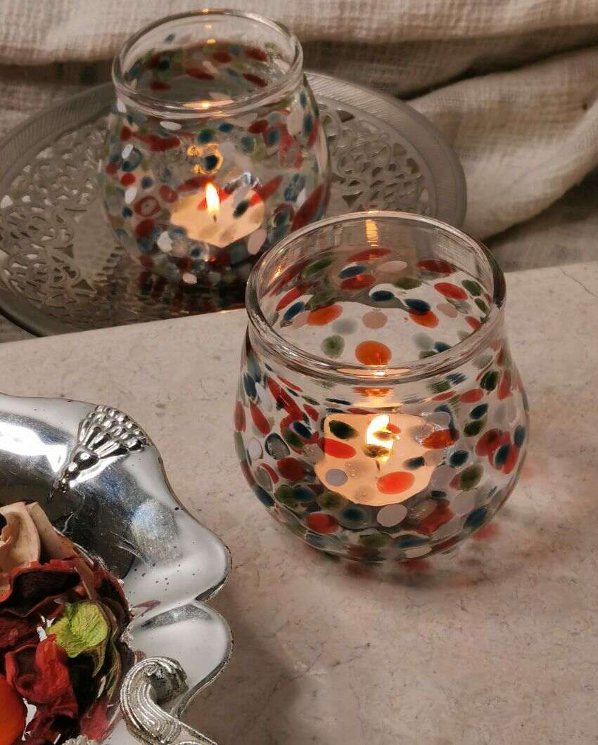 Handblown Glass Ira Votive Tea Light Holder