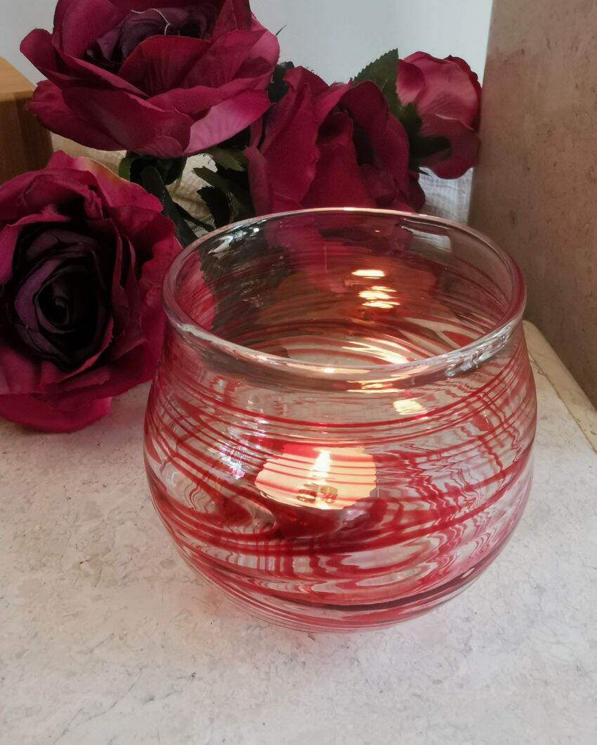 Handblown Glass Vetra Votive Tea Light Holder