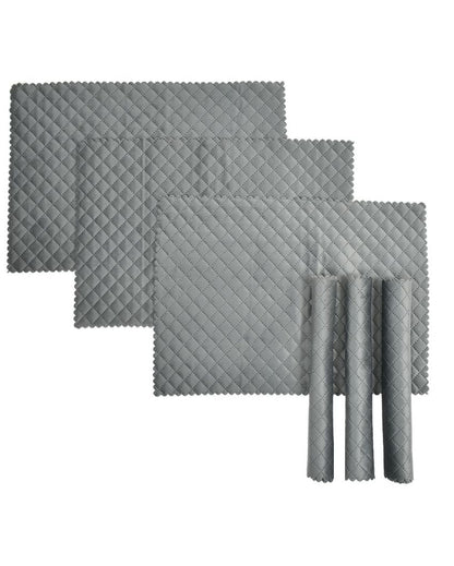 Modern Table Runner and Coordinated Placemats Ensemble | Set of 7