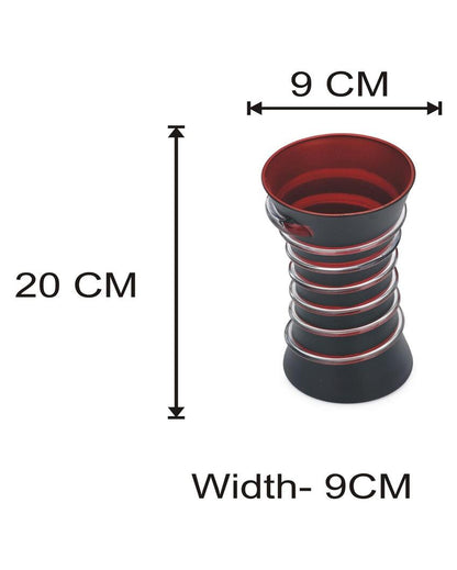 Elegant Maroon Glass Pot Without Flower | 8 x 4 inches