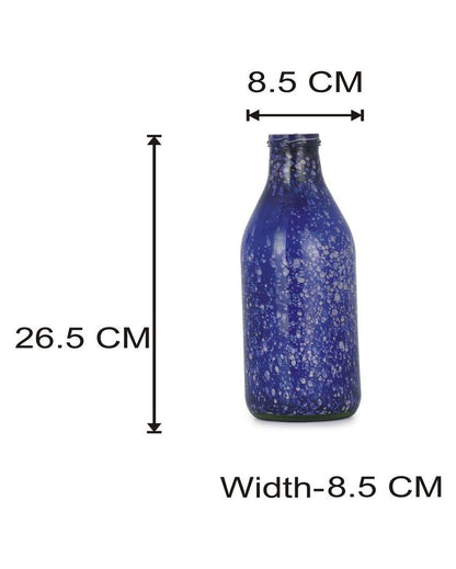 Sleek Glass Pot Without Flower | 1000 ML | 10 x 3 inches