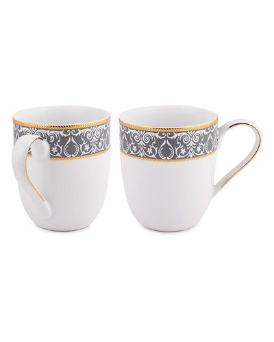 Mehndi Patterned Verona Big Coffee Mugs | Set Of 2