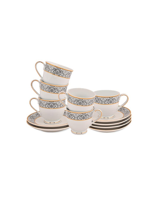 Verona Porcelain Cups & Saucers | Set Of 12