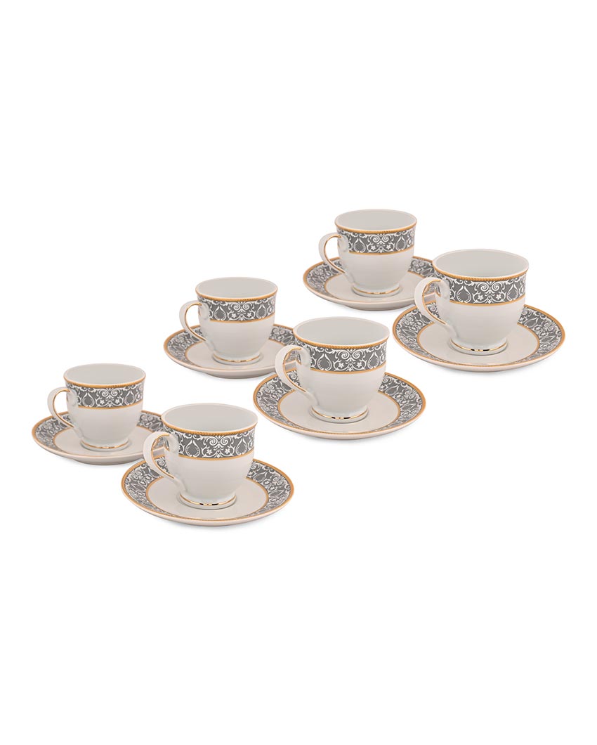 Verona Porcelain Cups & Saucers | Set Of 12