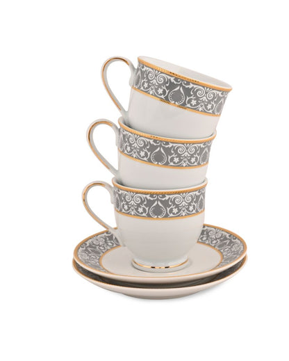 Verona Porcelain Cups & Saucers | Set Of 12