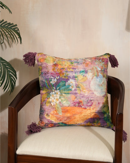 Vintage Botanical Velvet Cushion Cover