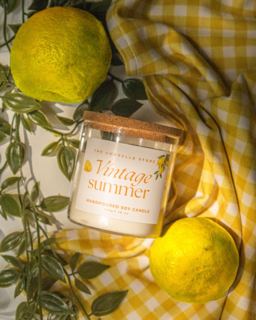 Aromatic Vintage Summer Scented Jar Candle | 3 x 3 inches