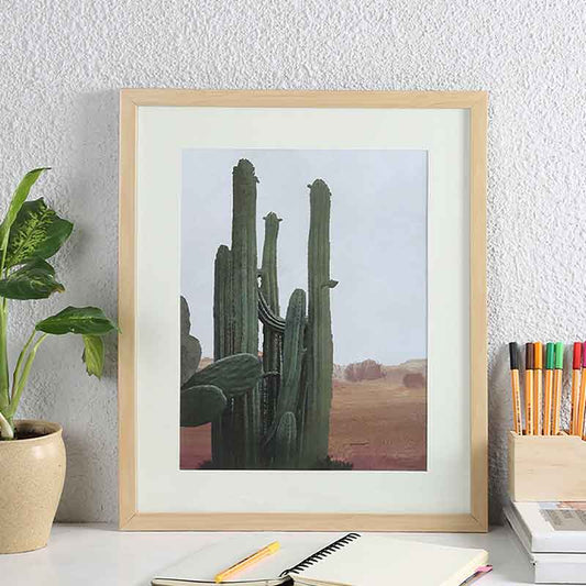 Saguaro Cactus Wall Painting | 19.2 x 10.2 Inches Default Title