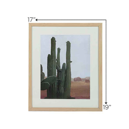 Saguaro Cactus Wall Painting | 19.2 x 10.2 Inches Default Title