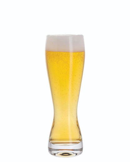 Stylish Curvy Beer Glasses | 3 x 8 inches | Set of 2 | 390ml