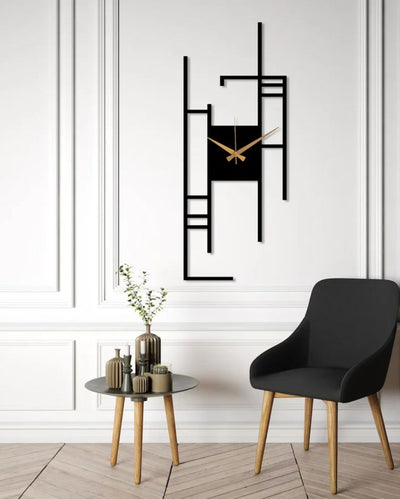 Modern Minimalist Rectangular Wall Clock | 24 x 9 inches