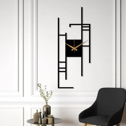 Modern Minimalist Rectangular Wall Clock | 24 x 9 inches