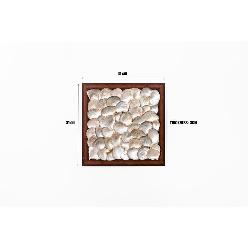 Timeless White MOP Shell Design Wall Art | 12 inches