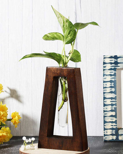 Mastering Quad Test Tube Wood Planter | 5 x 2 x 8 inches