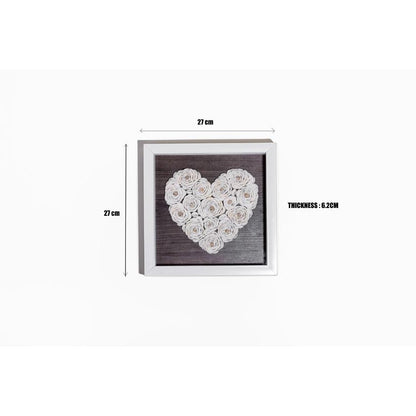 Heart-Shaped White Chippy Shell Wall Art | 11 x 2 x 11 inches