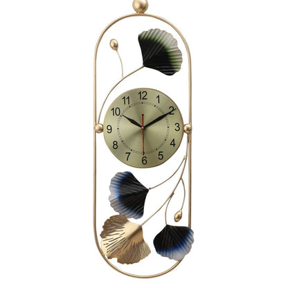 Oval Floral Design Multicolor Wall Clock | 9 x 24 inches