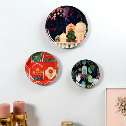 Beautiful Meena Design Monument Wall Art Plates | Set of 3