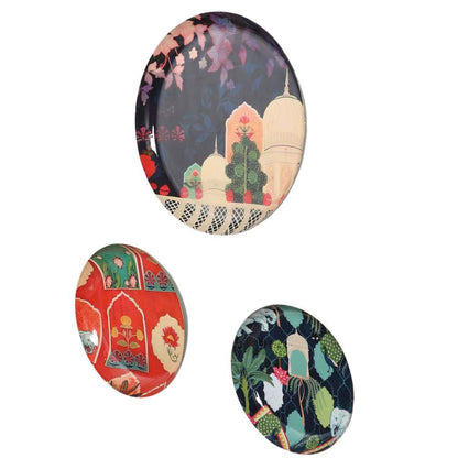 Beautiful Meena Design Monument Wall Art Plates | Set of 3