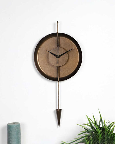 Brown Textured Cone Clock | 12 x 8 x 18 inches