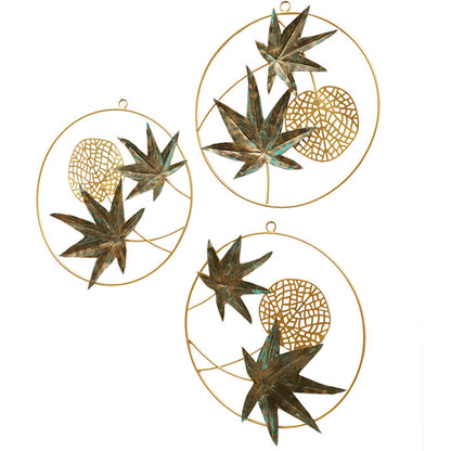 Green & Gold Maple Leaves Wall Decor | Set of 3 Default Title