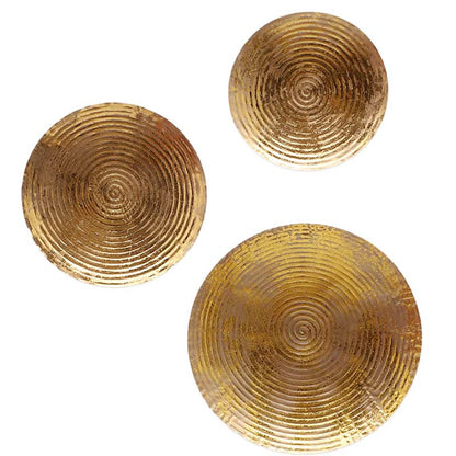 Round Ring Gold Foil Wall Decor | Set of 3 Default Title