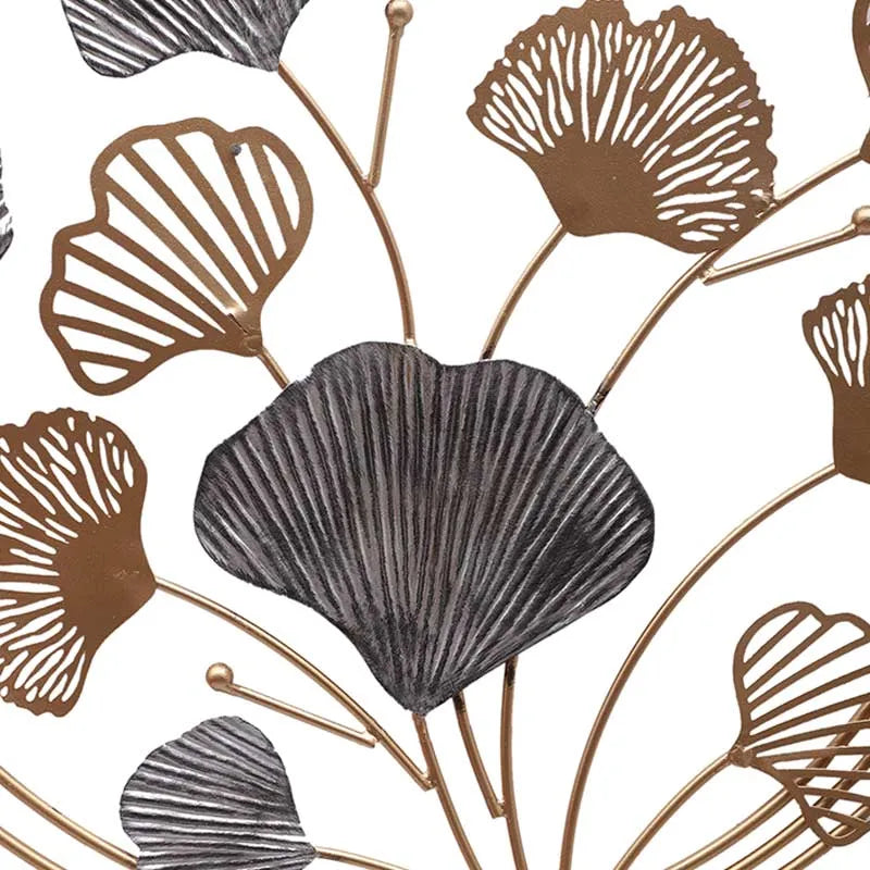 Wired Gold & Grey Leaves Wall Decor | Set of 2 Default Title