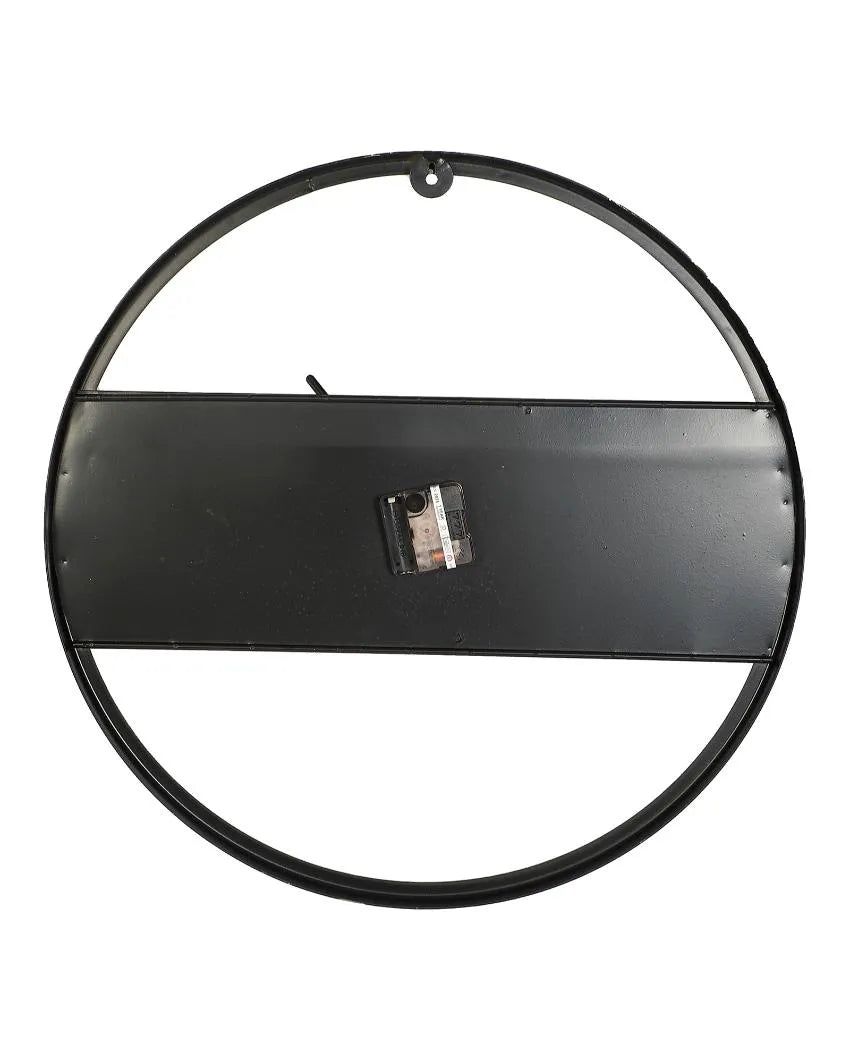 Black & Brown Round Iron Wall Clock