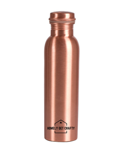 Healthy Plain Matt Finish Copper Water Bottle | 3 x 10 inches