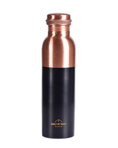 Sleek & Modern Half Colored Copper Water Bottle | 3 x 10 inches