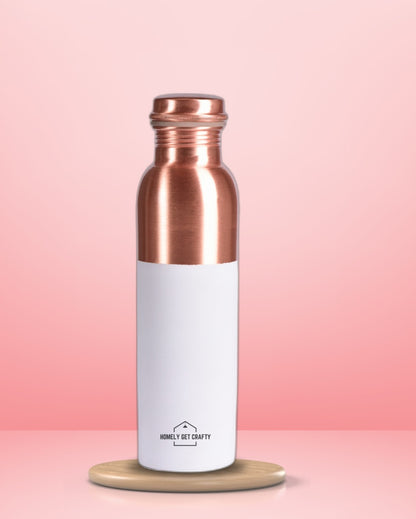 Sleek & Modern Half Colored Copper Water Bottle | 3 x 10 inches