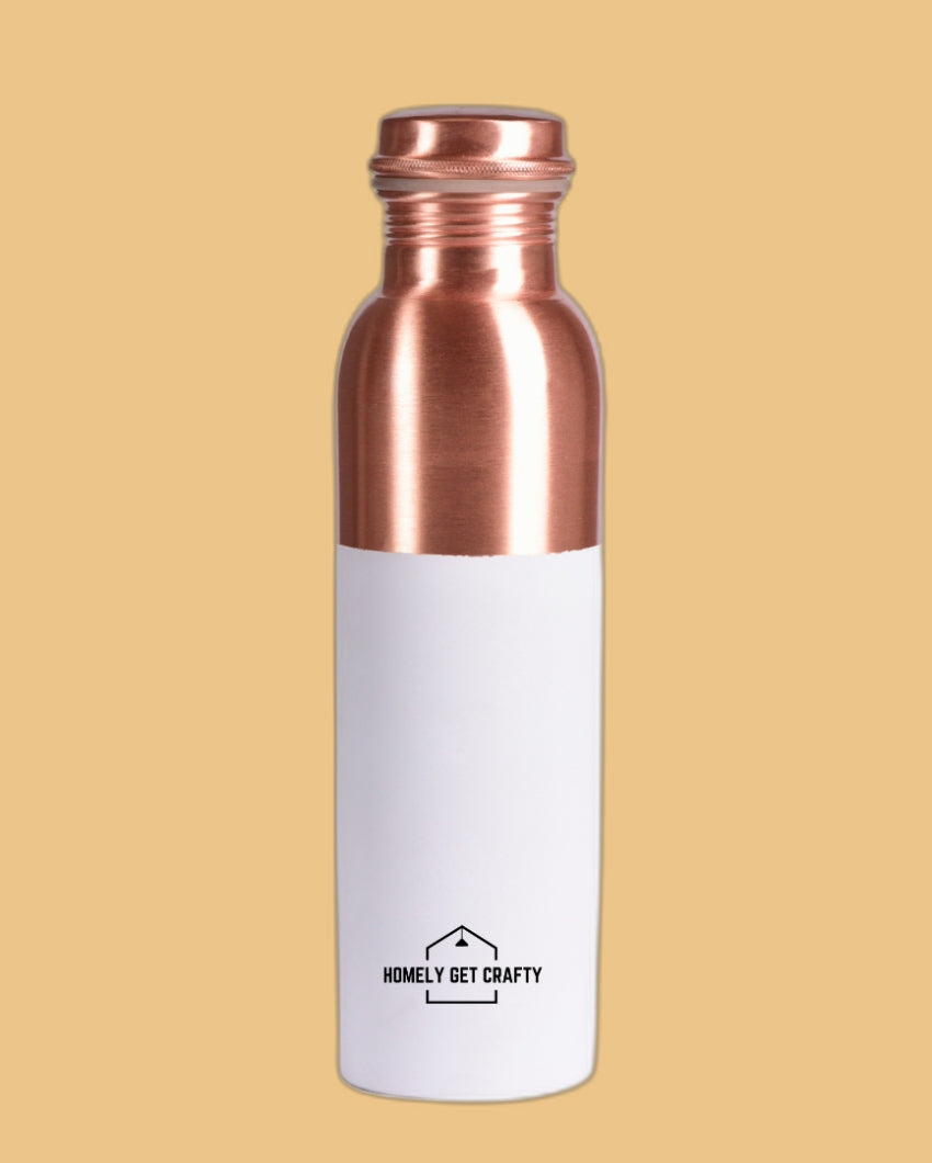 Sleek & Modern Half Colored Copper Water Bottle | 3 x 10 inches