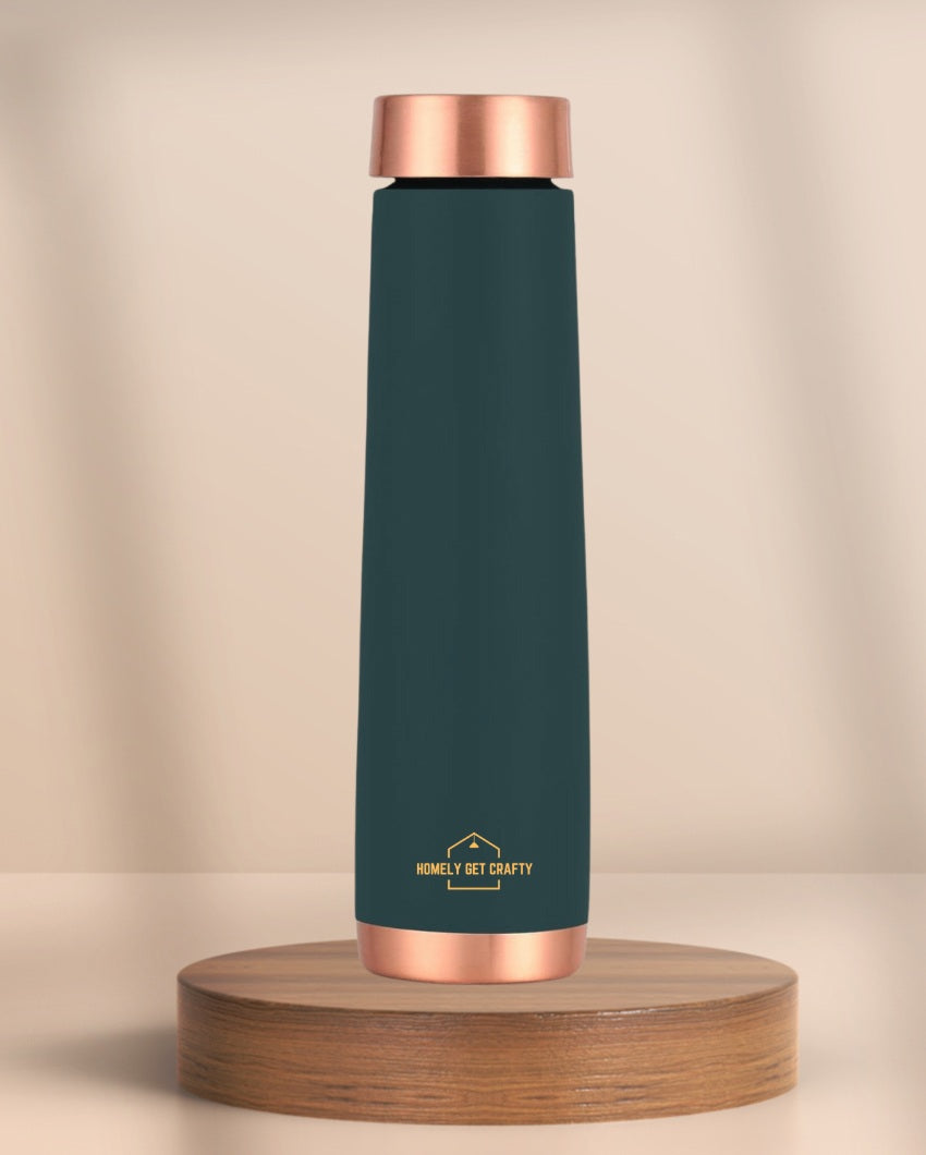 Luxurious King Green Copper Water Bottle | 3 x 11 inches