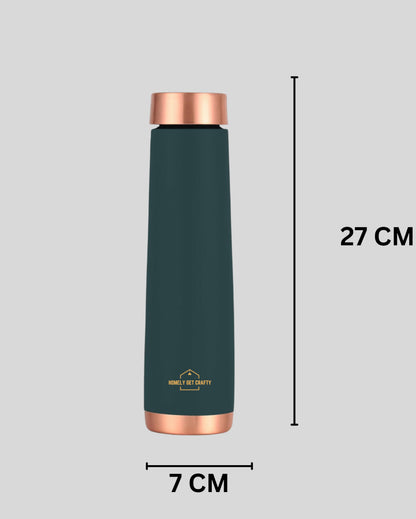 Luxurious King Green Copper Water Bottle | 3 x 11 inches