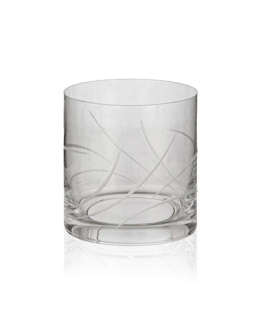 Sophisticated Abstract Gleam Whiskey Glasses | Set of 6 | 4 x 4 inches