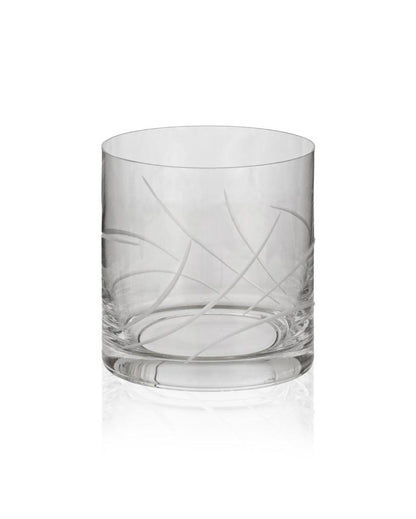 Sophisticated Abstract Gleam Whiskey Glasses | Set of 6 | 4 x 4 inches