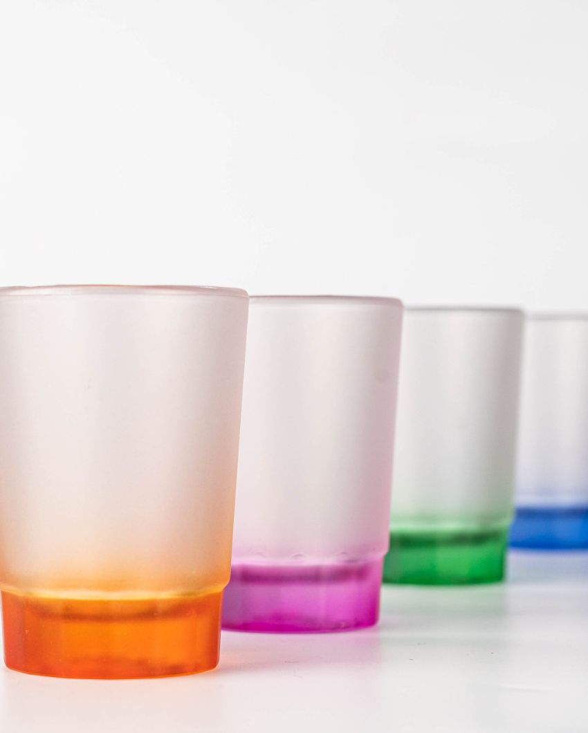 Stylish Unbreakable Shot Glasses | Set of 4| 5 x 5 x 7 cm/ 2 x 2 x 3 inches