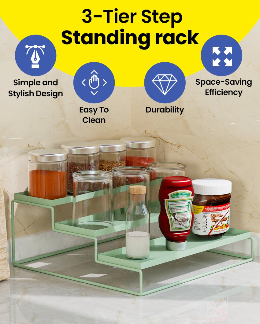 Functional 3-Tier Step Muti-Purpose Rack Organizer | 12 x 11 x 5 inches