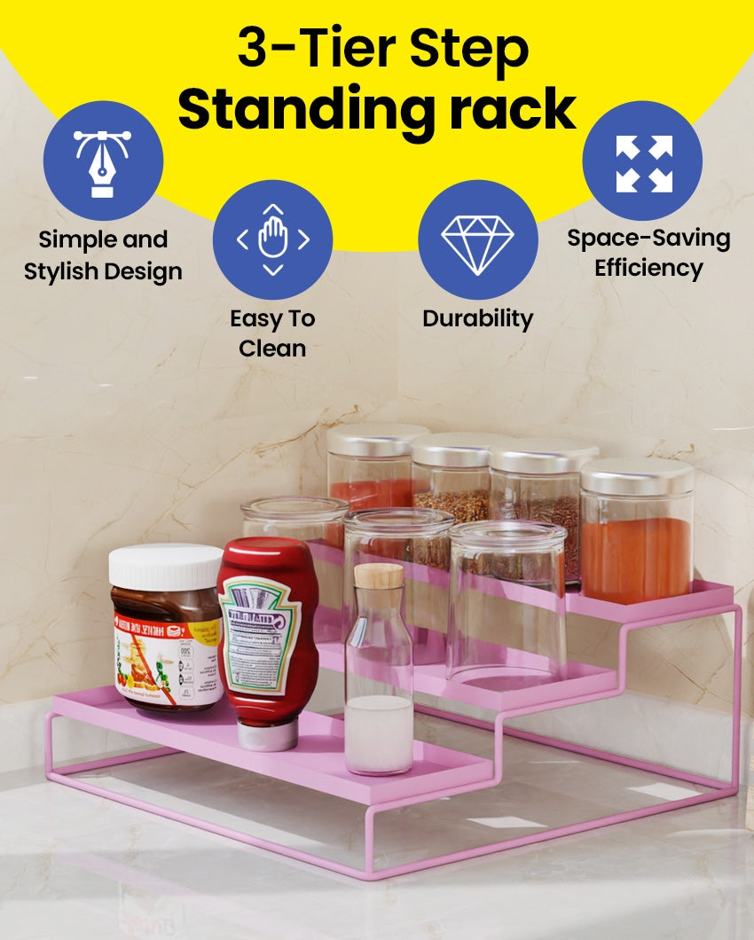 Functional 3-Tier Step Muti-Purpose Rack Organizer | 12 x 11 x 5 inches