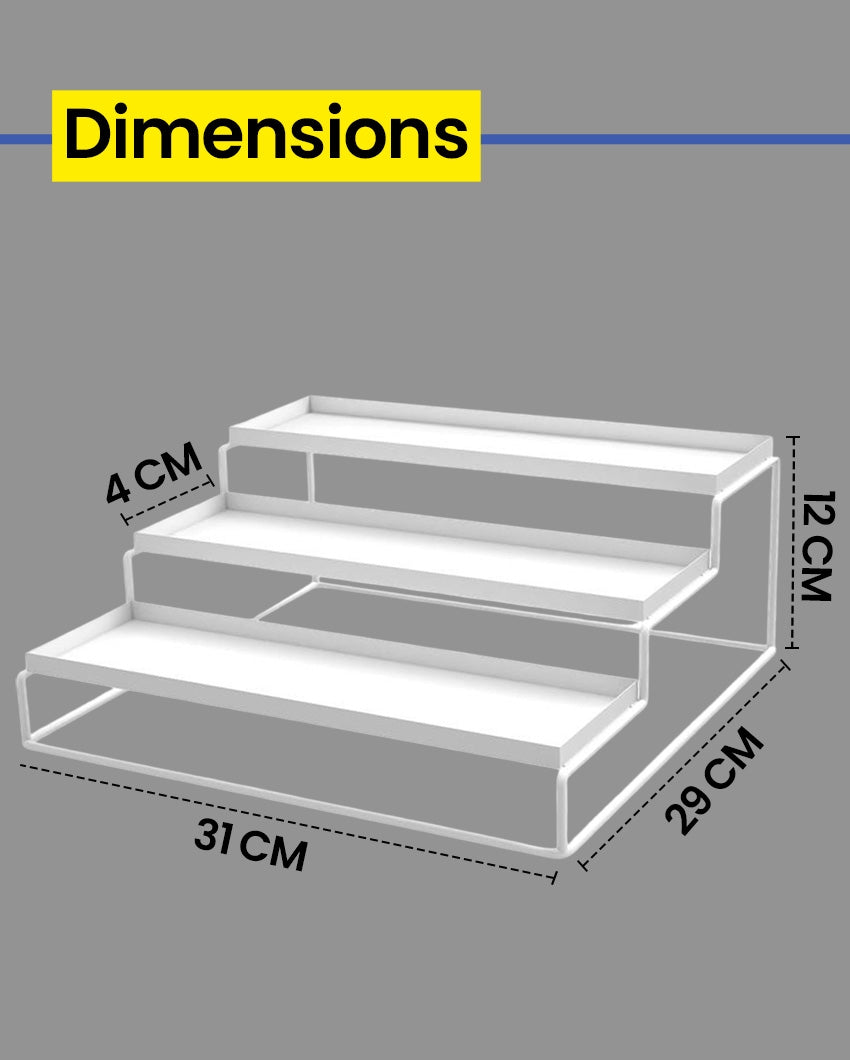 Functional 3-Tier Step Muti-Purpose Rack Organizer | 12 x 11 x 5 inches